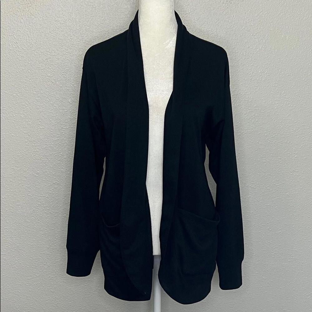 JCrew Factory Knit Wrap Cardigan Sweater Black Size Small